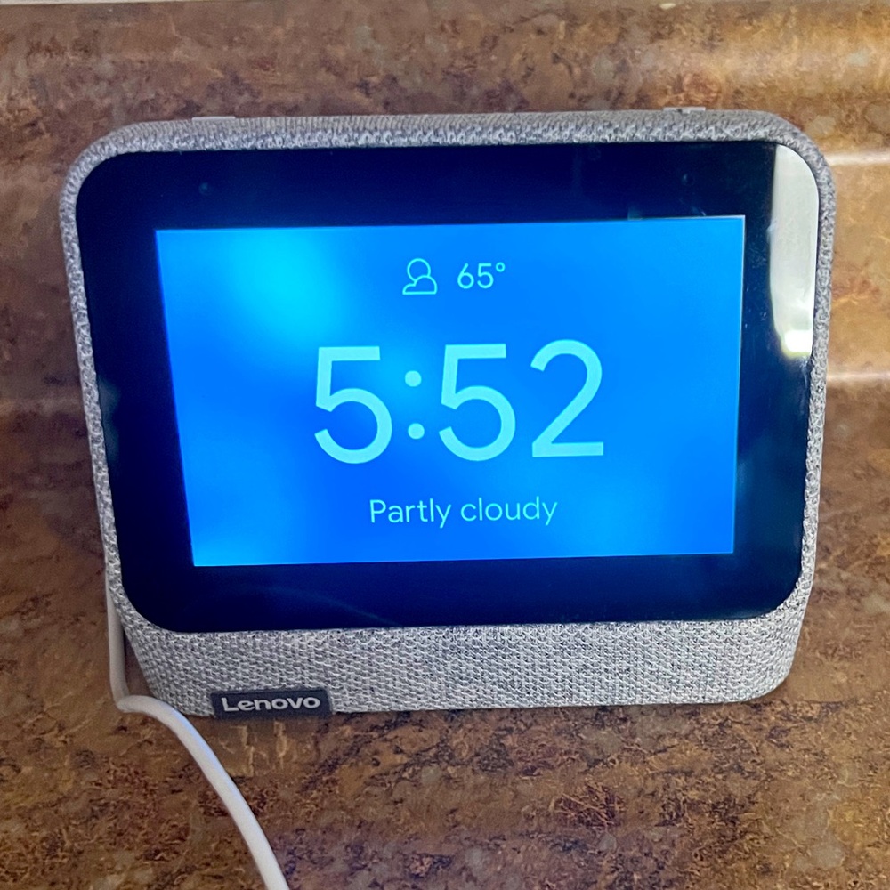 Lenovo 4" Smart Alarm Clock Gen 2 Wireless Google Assistant